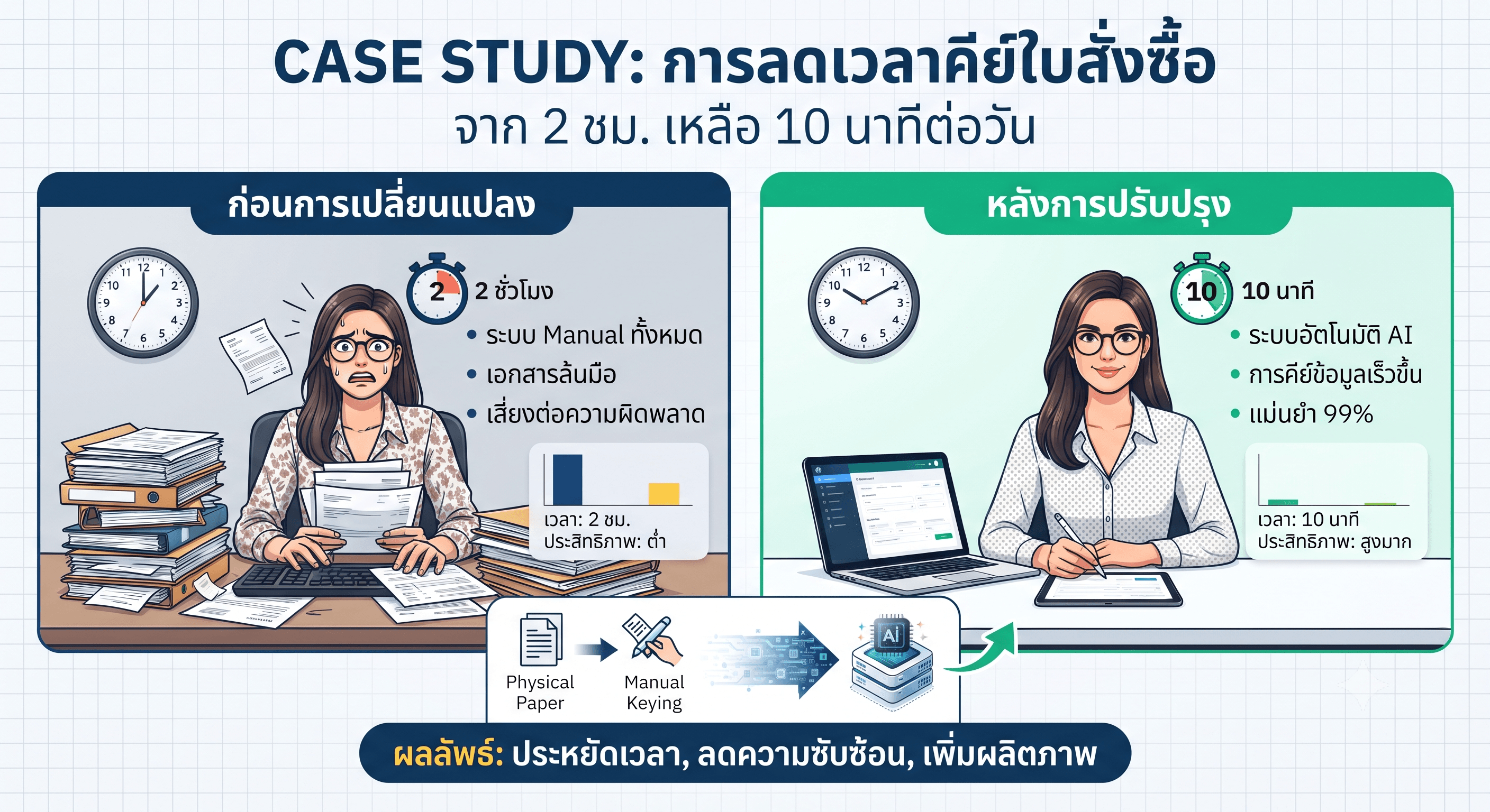 ลดเวลาคีย์ใบสั่งซื้อจาก 2 ชม. เหลือ 10 นาทีต่อวันได้อย่างไร